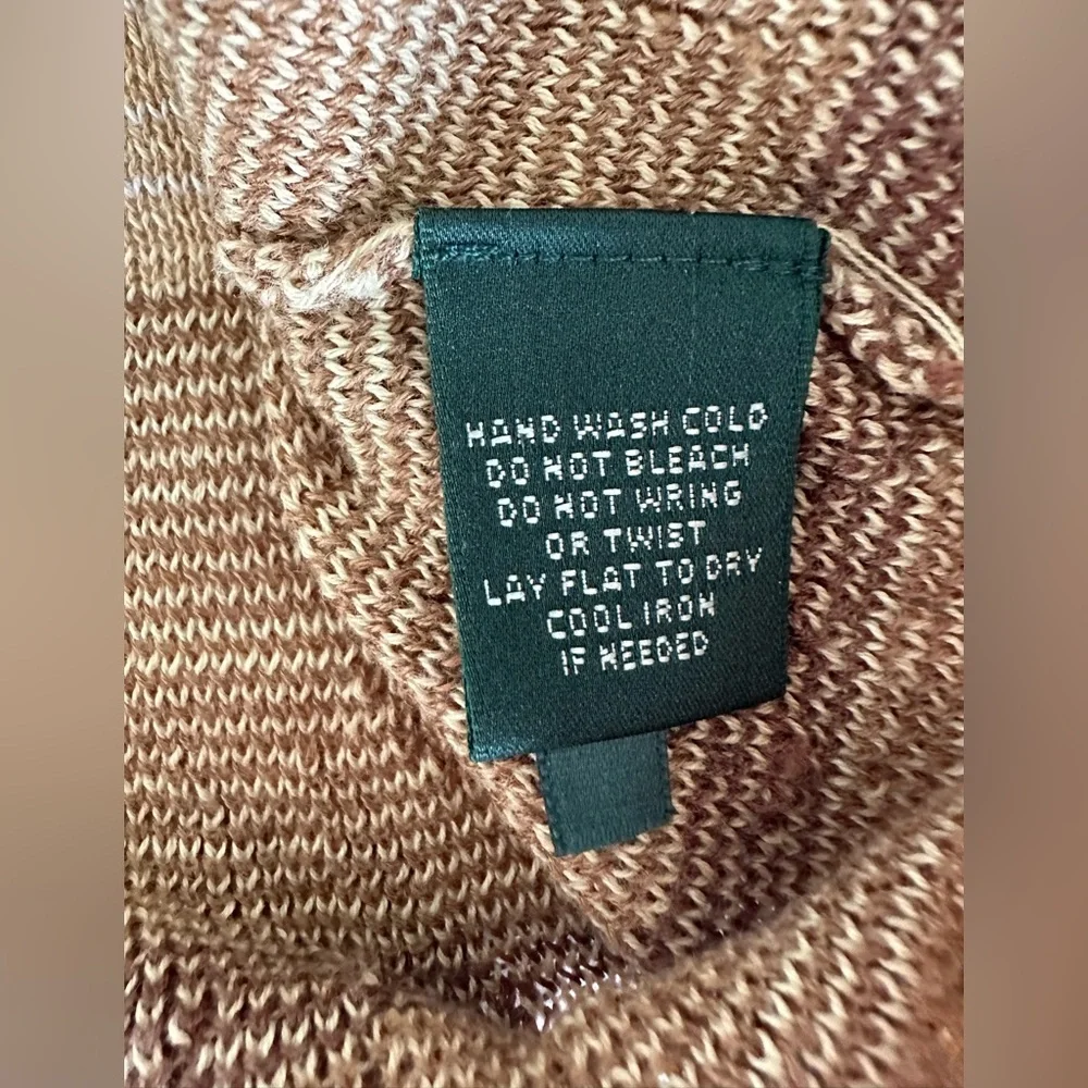 Vintage Ralph Lauren Active Navajo Aztec Crochet Tunic Sweater, Size Large - Picture 5 of 8